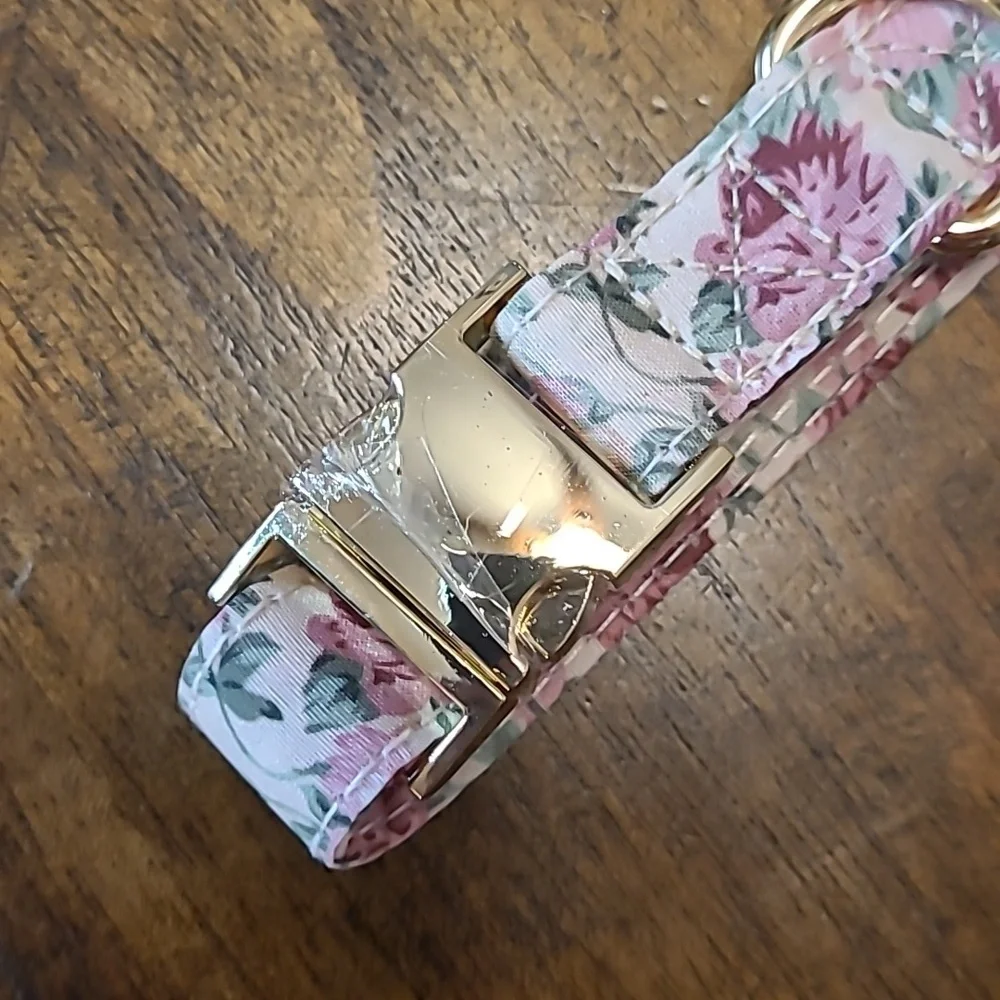Floral Dog Harness Collar and Leash Set